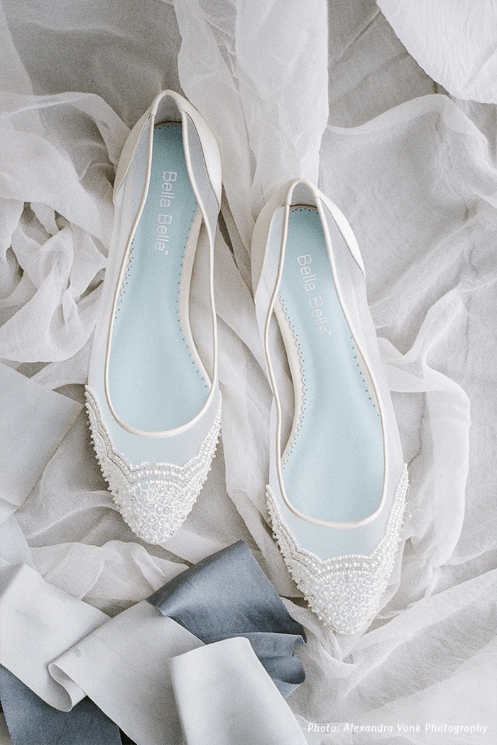 su.cheny Flat/4cm/7.5cm light ivory pearl chain flats lace Wedding Bridal shoes 