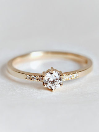 Diamond Solitaire Cluster Ring