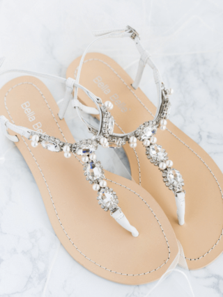 Beach wedding sandals