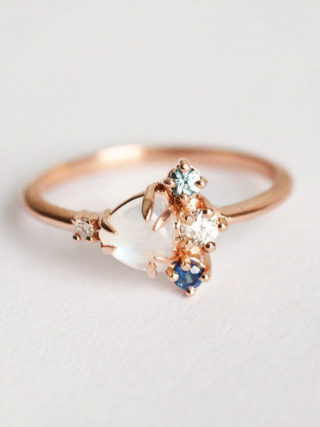 Moonstone Cluster Ring