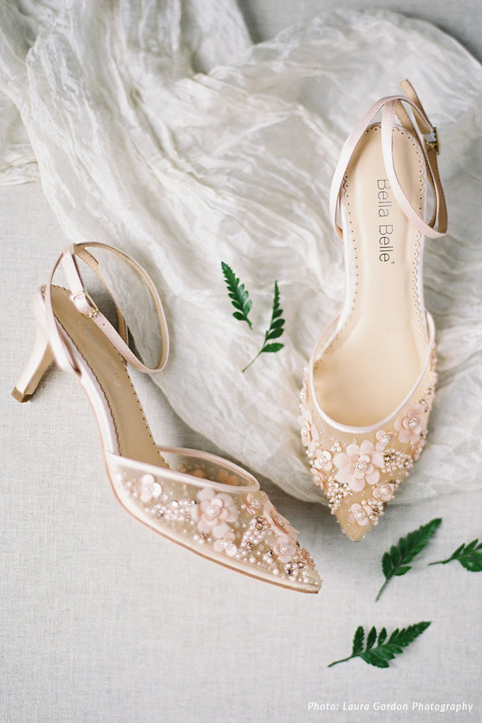 Rosa Low Heel Pearl Wedding Shoes Praise
