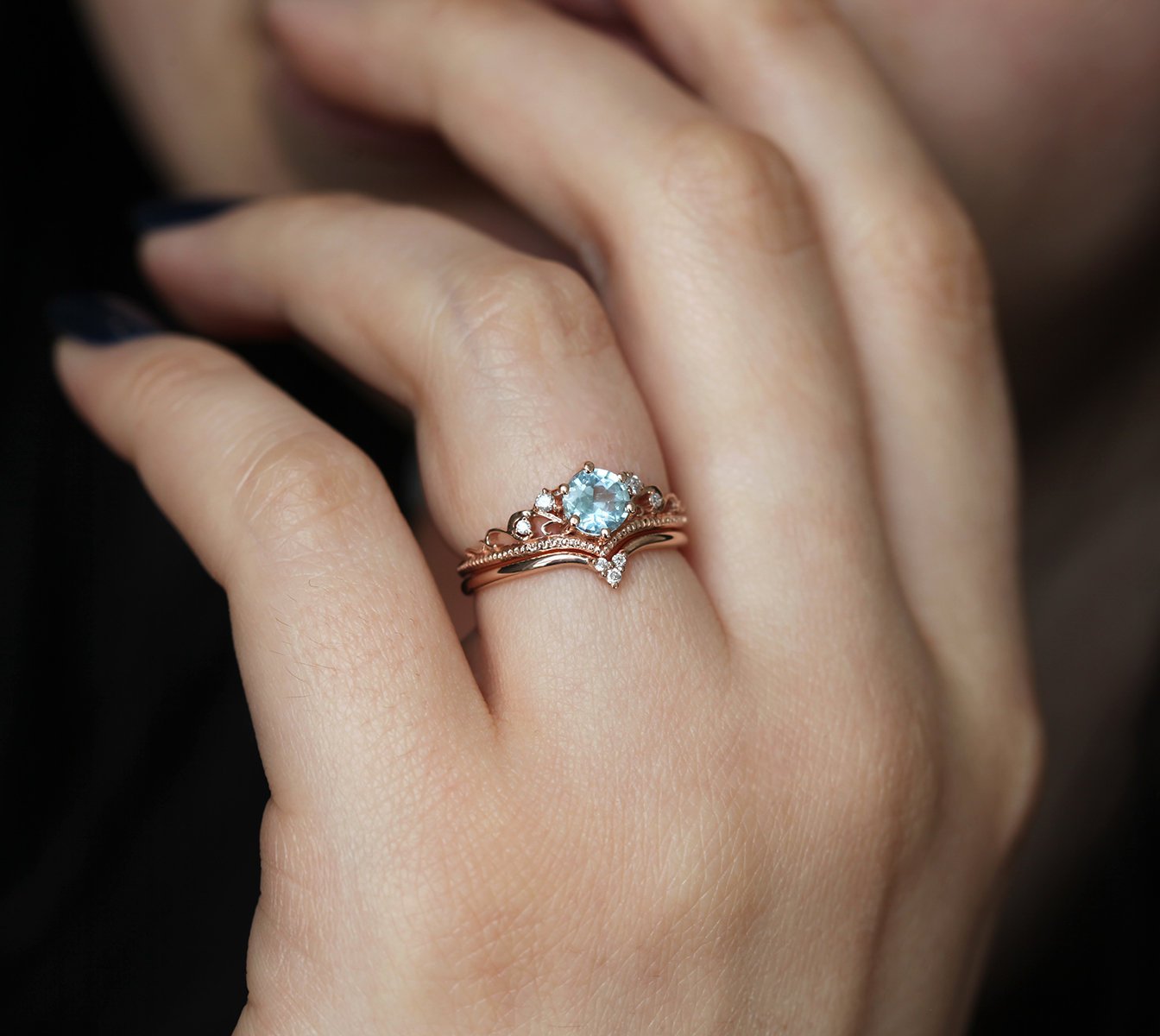 10k White Gold 1.75 Carat Oval Cut Aquamarine Engagement Rings With Twisted  Wedding Band Diamonds Halo Design - Walmart.com
