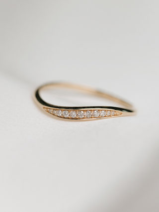 Diamond Wave Semi Eternity Wedding Band