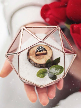 Diamond Ring Geometric Jewelry Box