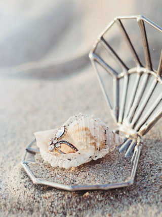 Seashell Stained Glass Ring Box