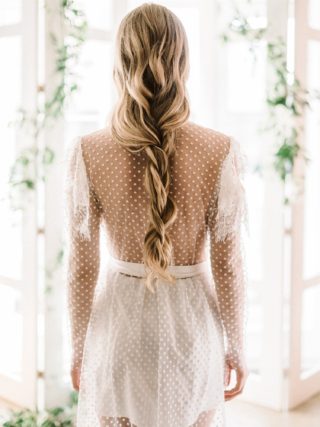Lyla Polka Dot Tulle Wrap Robe Gown