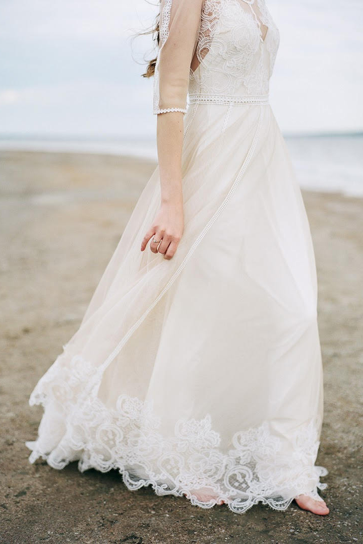 Athena 3/4 Sleeve Lace Wedding Dress - Praise