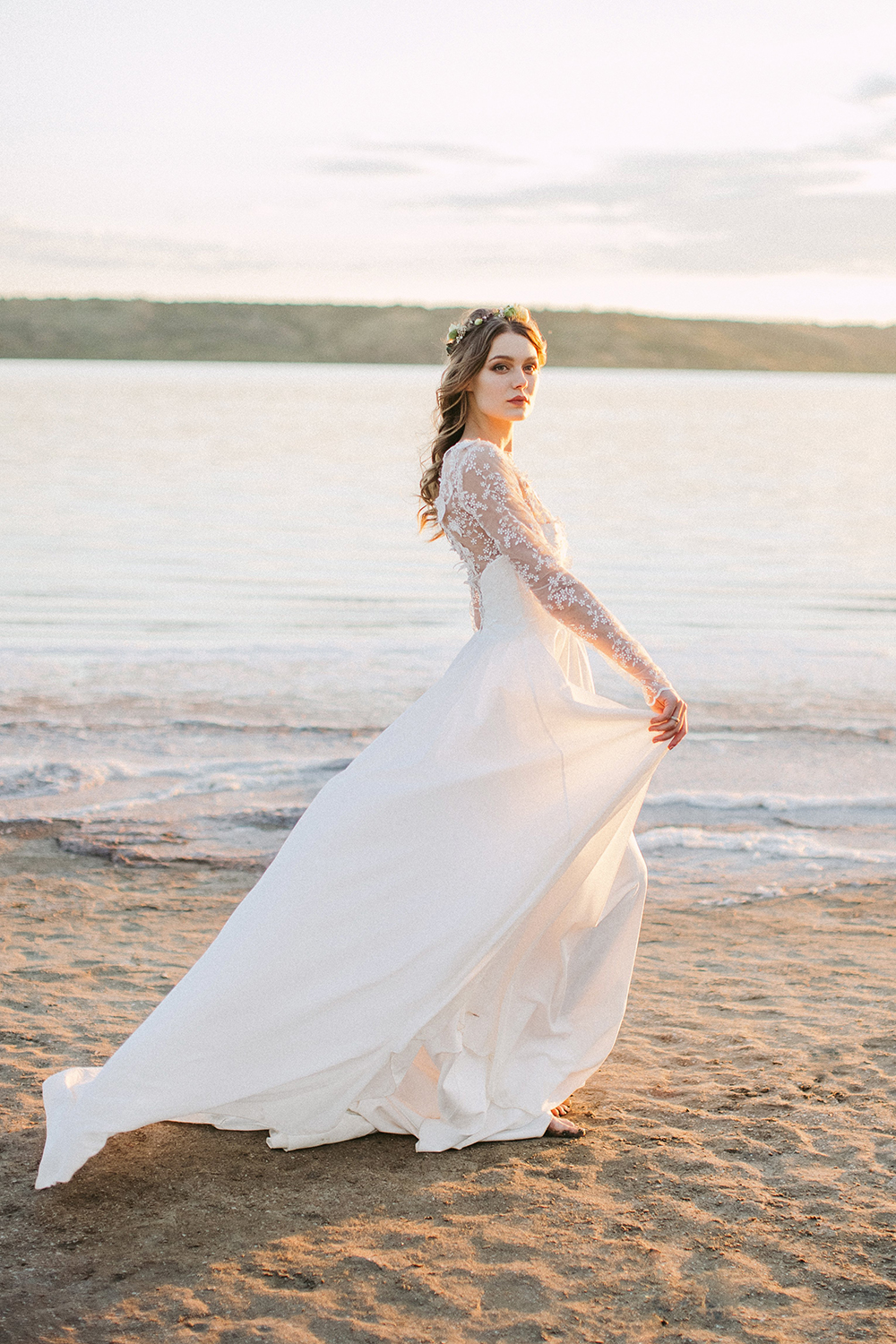 Olivia Long Sleeve 2-Piece Bolero Wedding Dress - Praise