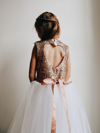 Rose Gold Sequin Tutu Dress