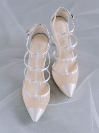 Rita Polka Dot And Ribbons Wedding Heel