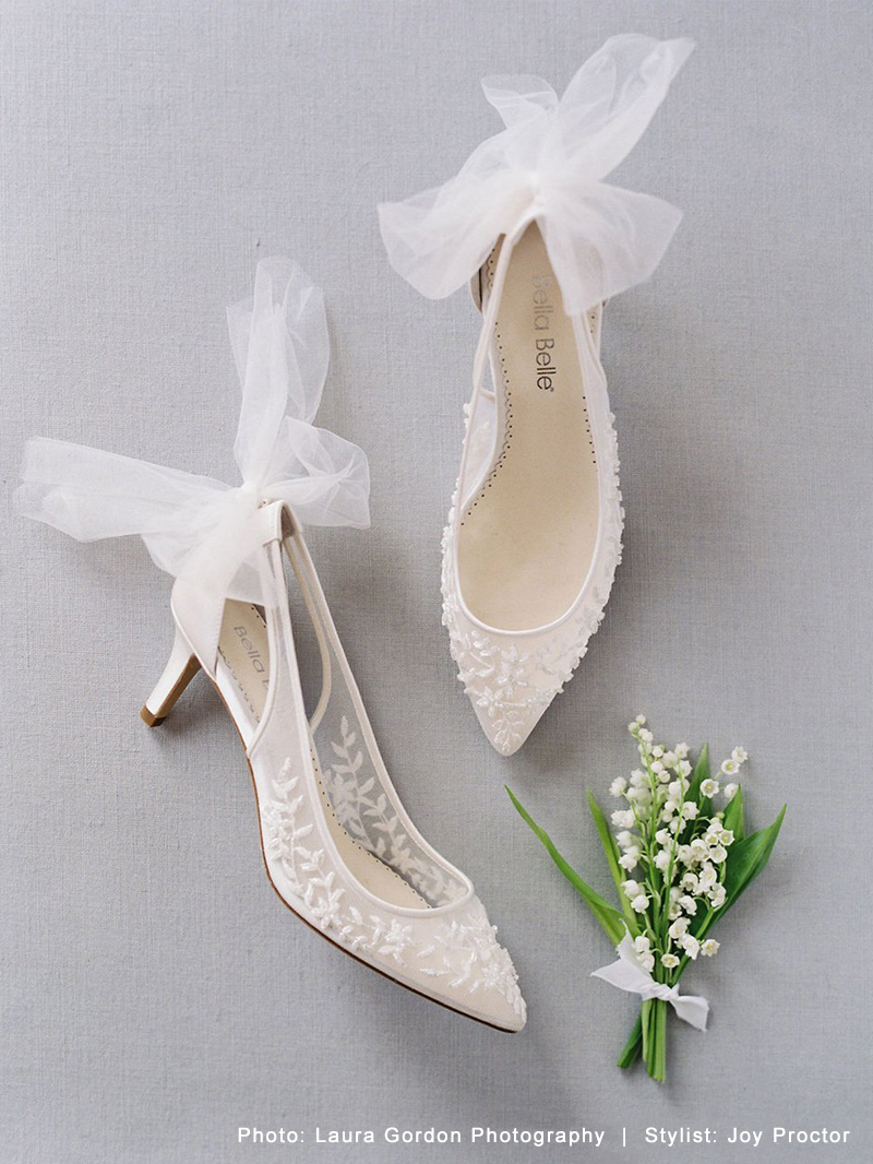 Low Heel Boho Wedding Shoes, Champagne Satin and Ivory Lace - Etsy