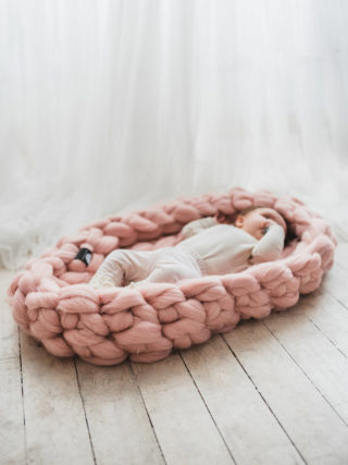 Wool Chuncky Knit Baby Nest