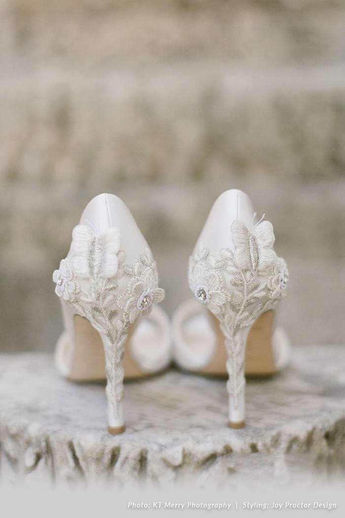 Josephine Butterfly and Flower Heel | Praise Wedding Shop