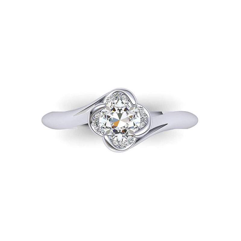 4 carat Round Halo Engagement Ring - South Bay Jewelry