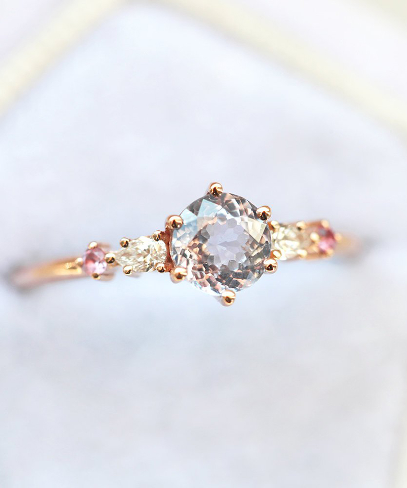 Fairy Tale Pastel Sapphire Engagement Ring