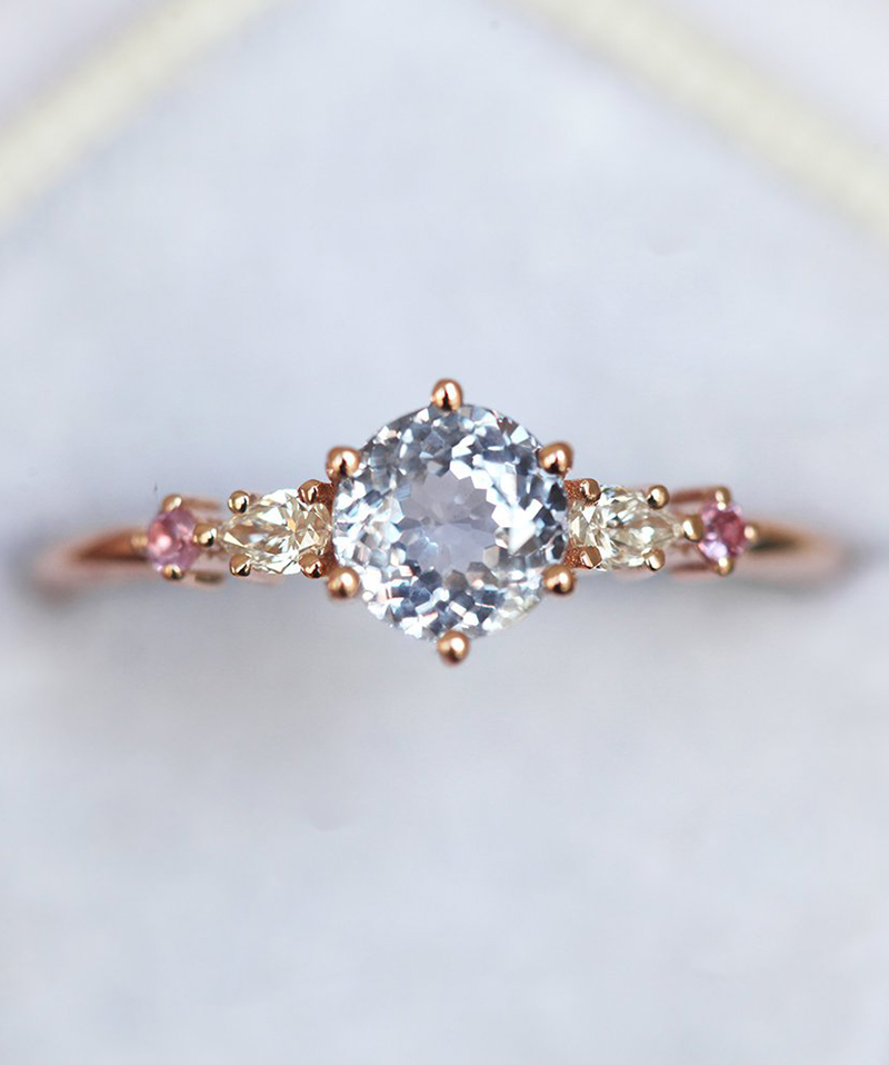 Fairy Tale Pastel Sapphire Engagement Ring