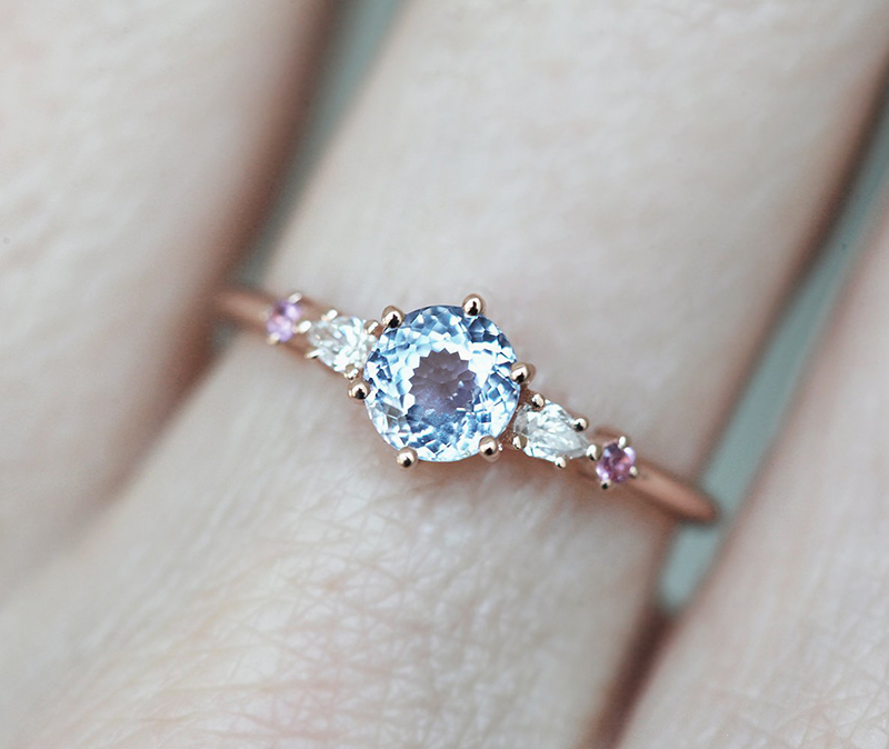 Fairy Tale Pastel Sapphire Engagement Ring